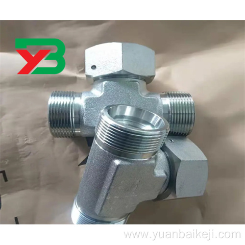 Hydraulic tee connecting pipe fittings